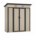 Capanno da Giardino in Acciaio Beige/Nero 213x127x185 cm