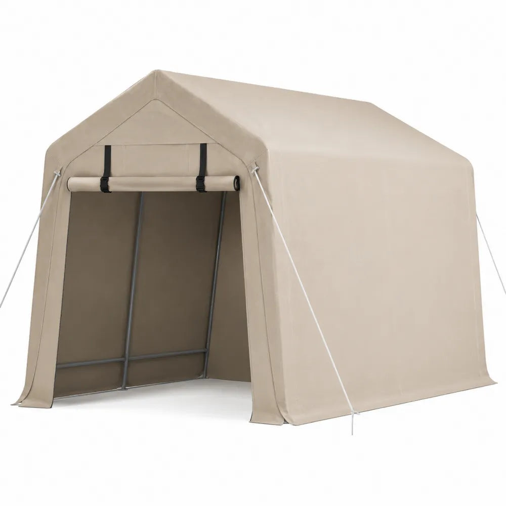 Rimessa in acciaio e poliestere impermeabile beige 300x200x220 cm