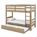 Letto a castello in legno con letto estraibile